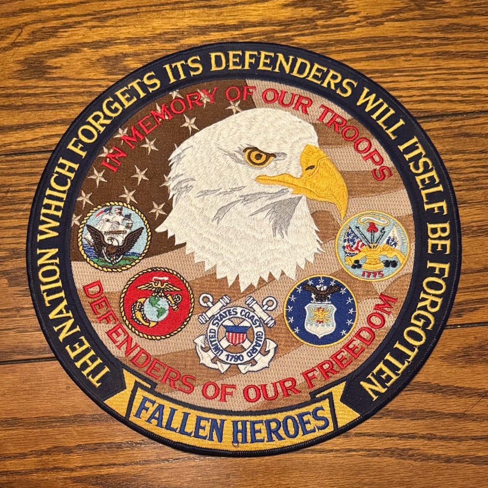 Patriotic Embroidered Patch With Eagle And Emblems